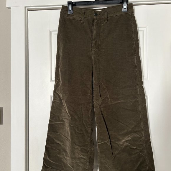 Madewell Tall Emmett Wide-Leg Crop Pants in Velveteen S26 - Picture 2 of 4